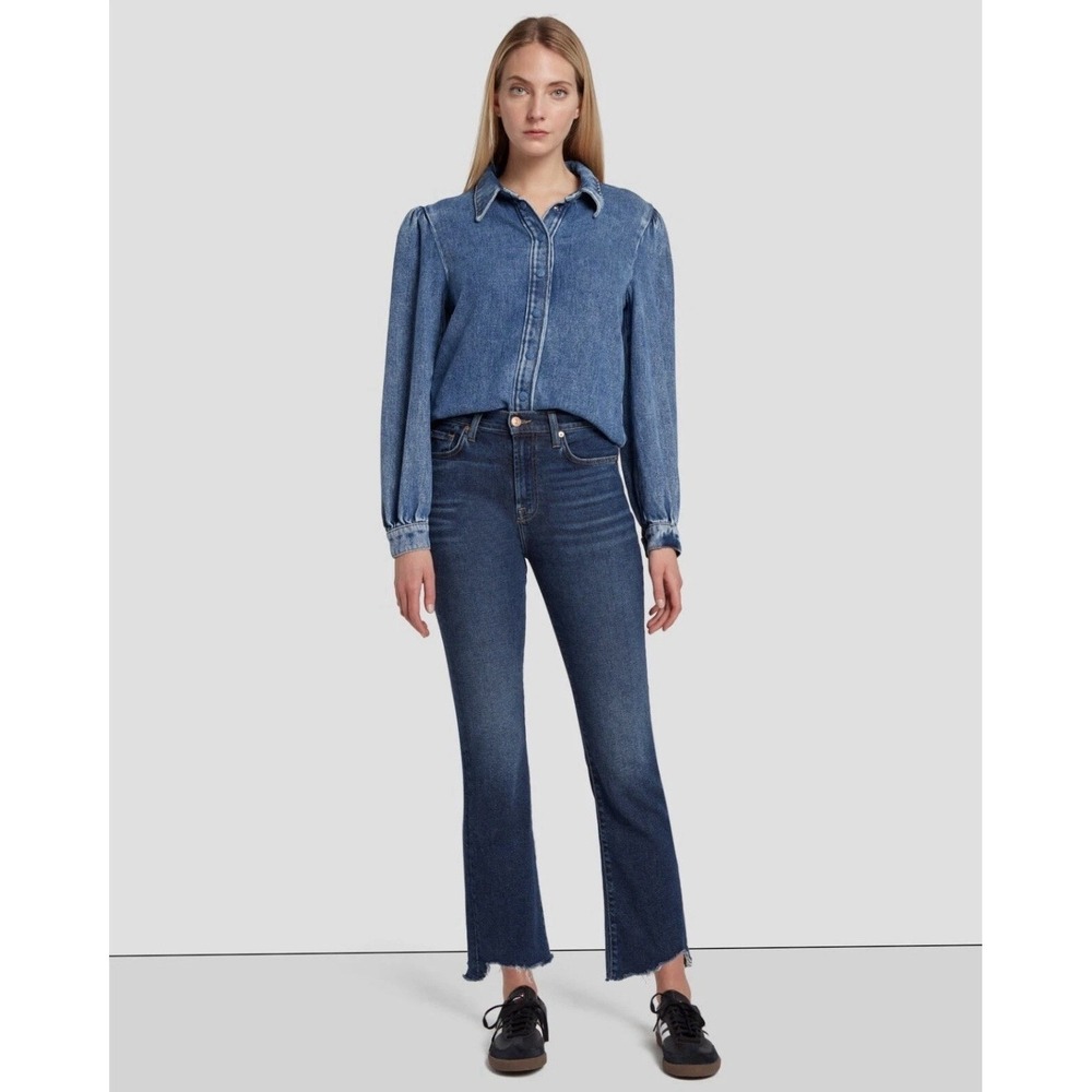 7 for all Mankind LUXE‎ VINTAGE HIGH WAIST SLIM KICK IN DEEP SOUL SIZE 31